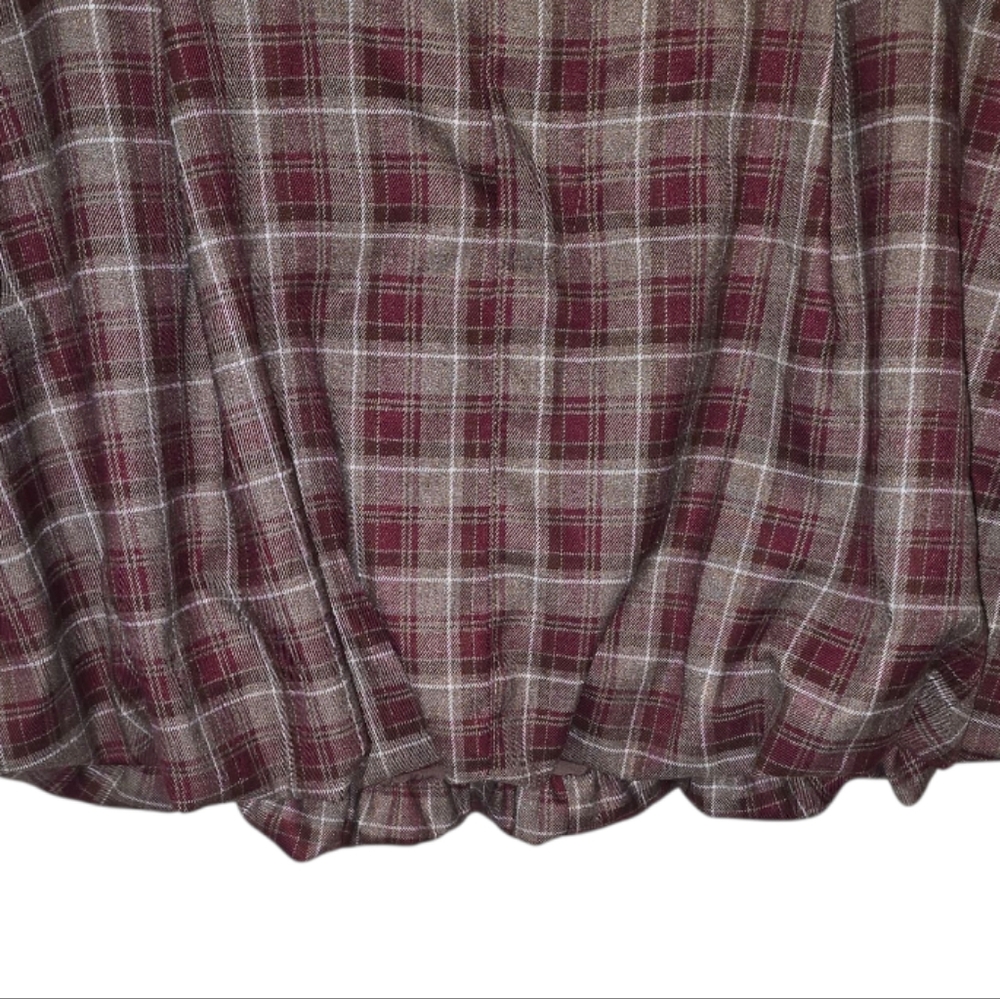 Emerson Lang School Plaid‎ Career Academia Bubble Women's Mini Skirt Size XL NEW - Picture 3 of 9